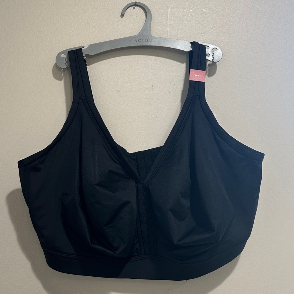 Cacique Elegant Black Bra LIGHTLY  LINED FULL COVERAGE NO-WIRE
